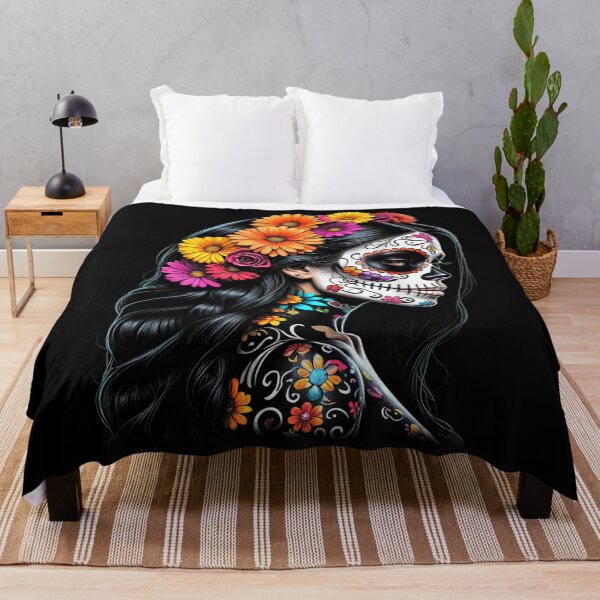 Item preview, La santa Murte De Los Muertos La Catrina Day of the Dead Sugar Skull Women designed and sold by JonathonWinter.
