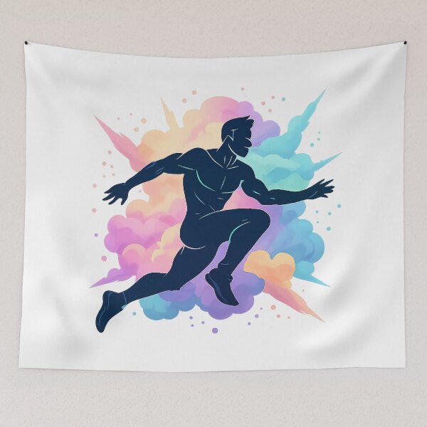 Item preview, Pastel Cloud Parkour — Neon Leap in Motion | Meta Mirage Series designed and sold by Meta Mirage .