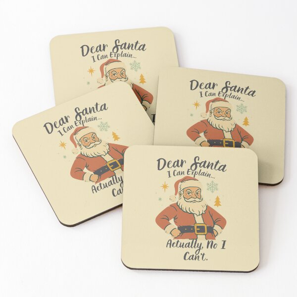 Item preview, Dear Santa I Can Explain, Actually, No I Can't – Funny Retro Christmas Design designed and sold by Lunaria Arts.