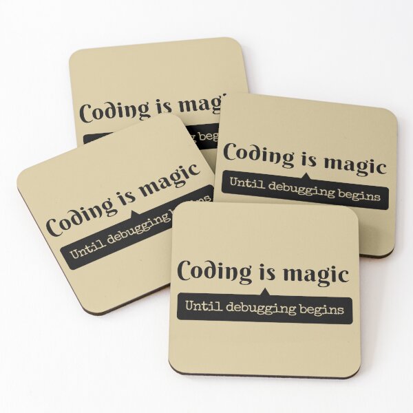 Item preview, Coding is Magic Until Debugging Begins" Funny Programmer Gift designed and sold by ArtApprentice.
