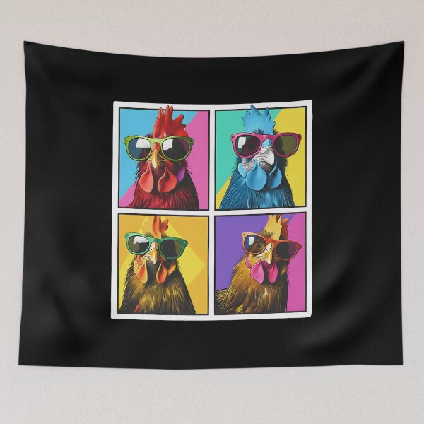 Item preview, Pollo de fotomatón, gallo gracioso, pollo gracioso, pollo con gafas de sol, pollo mujer designed and sold by DesignDenDo ⭐⭐⭐⭐⭐.