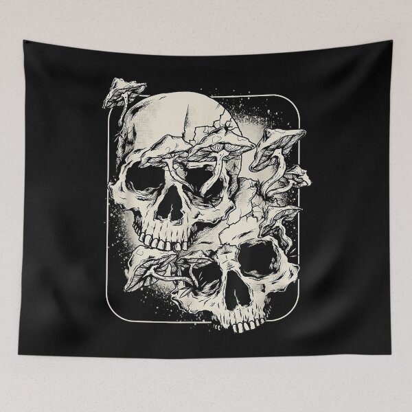 Item preview, Skull Morel Mushrooms Mycologist Goth Mushroom Art  designed and sold by JonathonWinter.