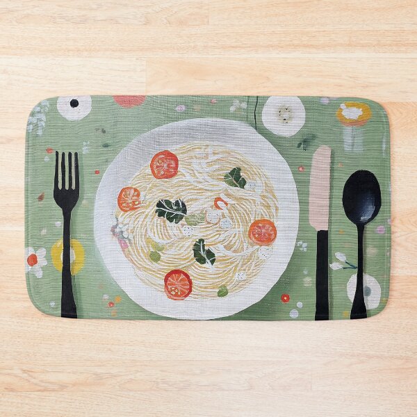 Item preview, Whimsical spaghetti Dish on Table designed and sold by lautir.