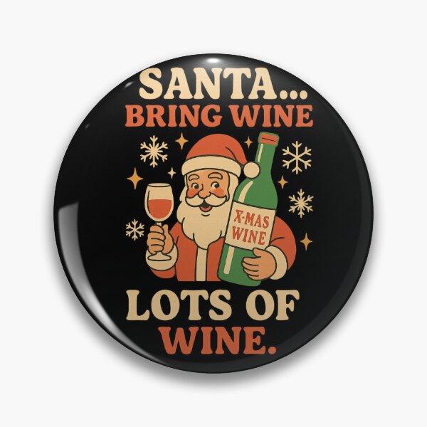 Item preview, Santa Bring Wine, Lots Of Wine– Funny Retro Christmas Wine Lover Design designed and sold by Lunaria Arts.