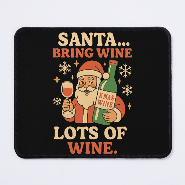 Item preview, Santa Bring Wine, Lots Of Wine– Funny Retro Christmas Wine Lover Design designed and sold by Lunaria Arts.