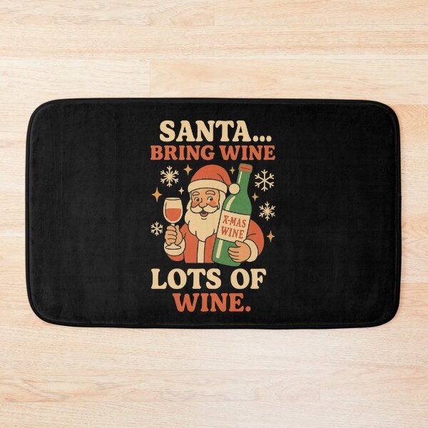 Item preview, Santa Bring Wine, Lots Of Wine– Funny Retro Christmas Wine Lover Design designed and sold by Lunaria Arts.