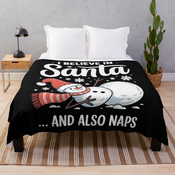 Item preview, Cute Snowman I Believe in Santa Design designed and sold by ThreadAlchemys.