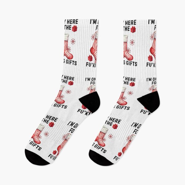 Item preview, I’m Only Here for the F*cking Gifts – Funny Sarcastic Christmas Design designed and sold by Lunaria Arts.