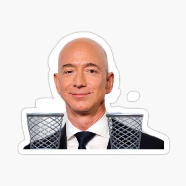Item preview, Jeff Bezos (Owner Of Amazon) /// Three Trash Cans designed and sold by Ben-Berk.
