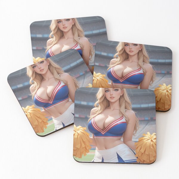 Artikelvorschau, Anime-Cheerleaderin – Illustration eines süßen blonden Cheerleader-Teams entworfen und verkauft von kenvel.