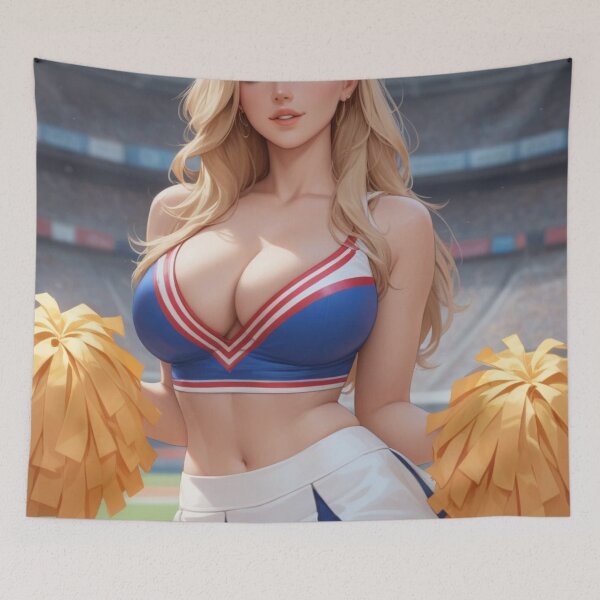 Artikelvorschau, Anime-Cheerleaderin – Illustration eines süßen blonden Cheerleader-Teams entworfen und verkauft von kenvel.