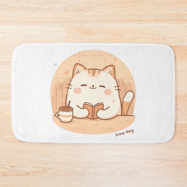 Item preview, Chubby Café Cat – Resting Chin & Reading Moment designed and sold by SlowDayFriends.
