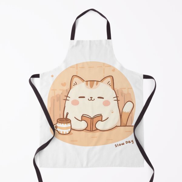 Item preview, Chubby Café Cat – Resting Chin & Reading Moment designed and sold by SlowDayFriends.