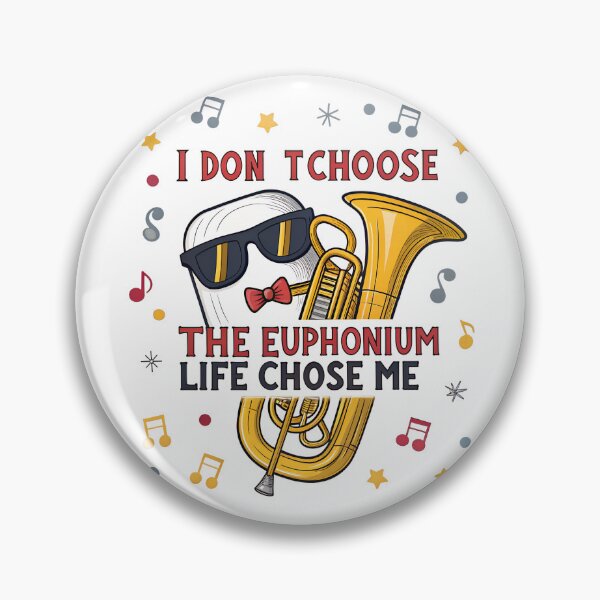 Artikelvorschau, Lustiges Euphonium-Leben – Cartoon-Blechblasinstrument mit Sonnenbrille für Kinder in Marschkapellen entworfen und verkauft von VividOrganica.