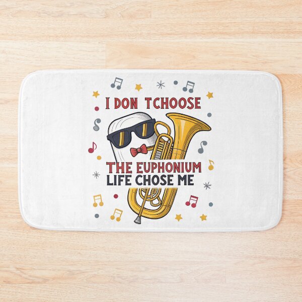 Item preview, Funny Euphonium Life  – Cartoon Brass Instrument With Sunglasses for Marching Band Kids designed and sold by VividOrganica.