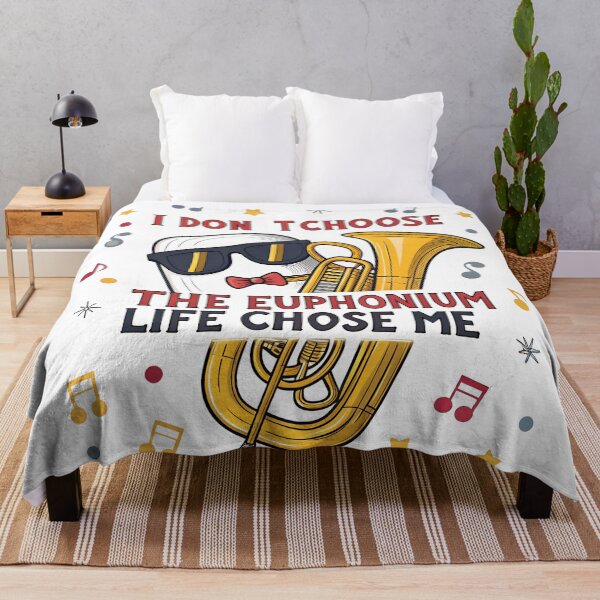 Item preview, Funny Euphonium Life  – Cartoon Brass Instrument With Sunglasses for Marching Band Kids designed and sold by VividOrganica.