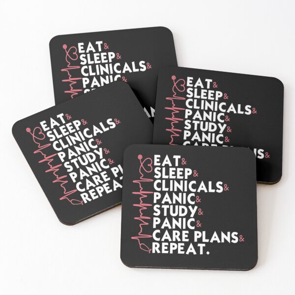 Item preview, Nurse Student Life Quote – Eat Sleep Clinicals Panic – Nursing Gift designed and sold by tejoi.