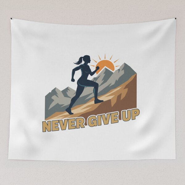 Item preview, Never Give Up Mountain Runner designed and sold by lorand-designs.
