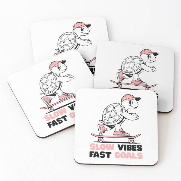 Item preview, Skateboarding Turtle – Slow Vibes Fast Goals Design designed and sold by Panda Creative Studio.