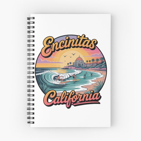 Item preview, Encinitas California Retro Surf Sunset Circle Art designed and sold by CircinusStore.