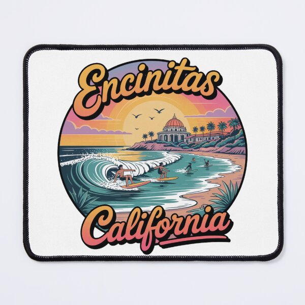Item preview, Encinitas California Retro Surf Sunset Circle Art designed and sold by CircinusStore.