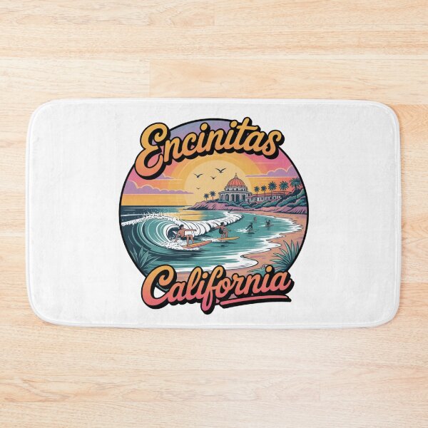 Item preview, Encinitas California Retro Surf Sunset Circle Art designed and sold by CircinusStore.