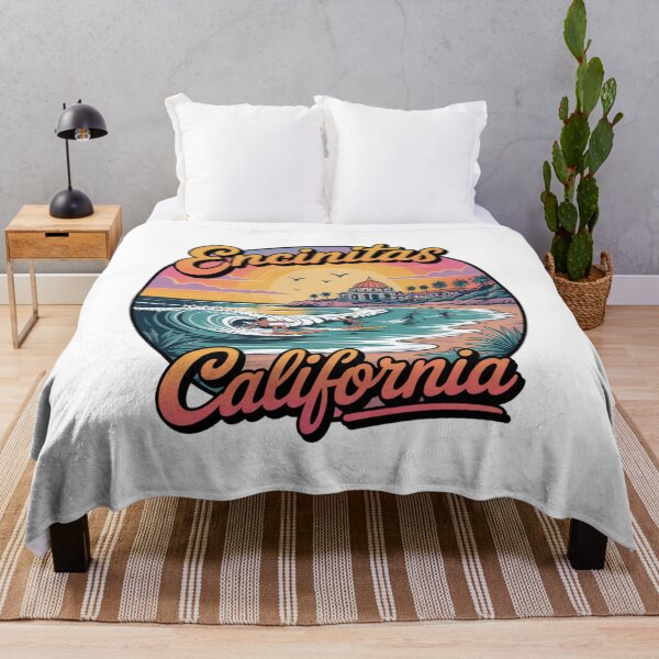 Item preview, Encinitas California Retro Surf Sunset Circle Art designed and sold by CircinusStore.