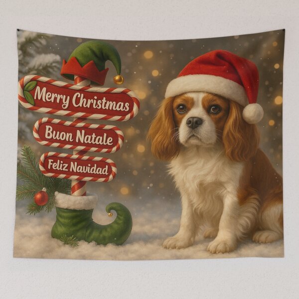 Item preview, Christmas Cavalier King Charles Spaniel  Candy Cane Sign designed and sold by GivingJoy.