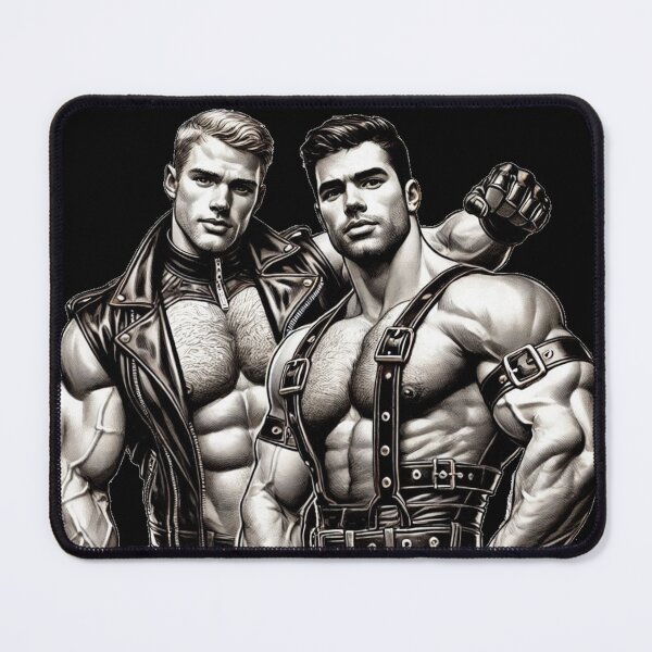 Item preview, Gay Leather Bar Pride "Raul & Santiago" San Francisco Pride Graphic Design designed and sold by ItsAKinkThing.