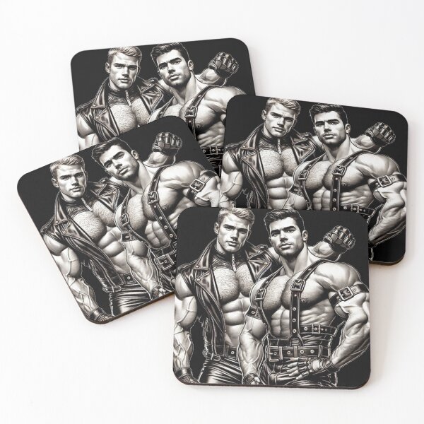 Item preview, Gay Leather Bar Pride "Raul & Santiago" San Francisco Pride Graphic Design designed and sold by ItsAKinkThing.