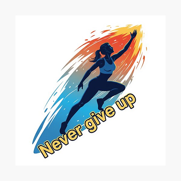Item preview, Never Give Up Runner designed and sold by lorand-designs.