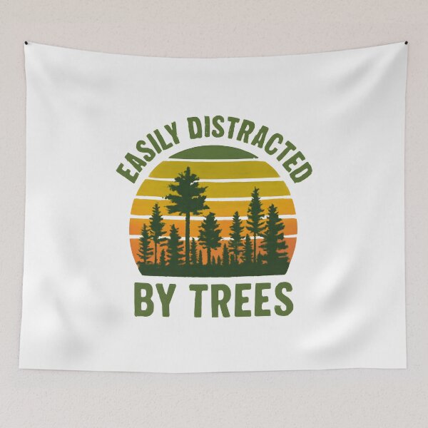 Item preview, Easily Distracted By Trees, Tree Lovers Gift, Gift For Tree Surgeon, Arborist, Funny Tree, Tree, Tree Forest Gifts designed and sold by DesignDenDo ⭐⭐⭐⭐⭐.