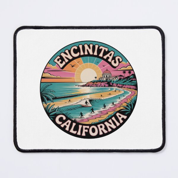 Item preview, Encinitas California Vibrant Coastal Surf Circle Art designed and sold by CircinusStore.
