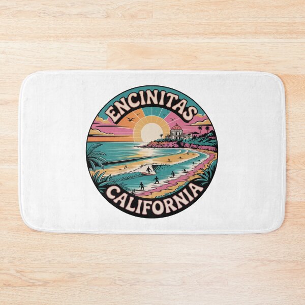 Item preview, Encinitas California Vibrant Coastal Surf Circle Art designed and sold by CircinusStore.