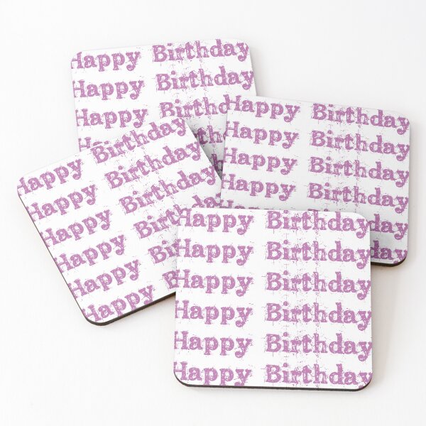 Item preview, Minimal Happy Birthday Typography Design designed and sold by Swati's Digital Den.