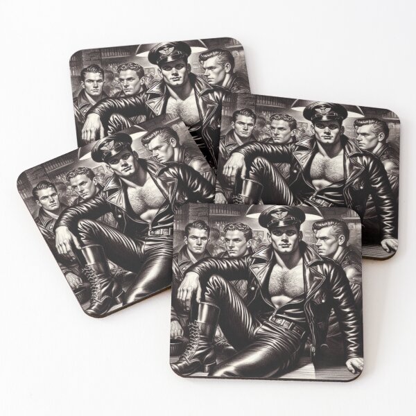 Item preview, 1940s Vintage San Francisco "Style" Leather Bar Daddy Pride Tom of Finland Tribute Graphic Design designed and sold by ItsAKinkThing.