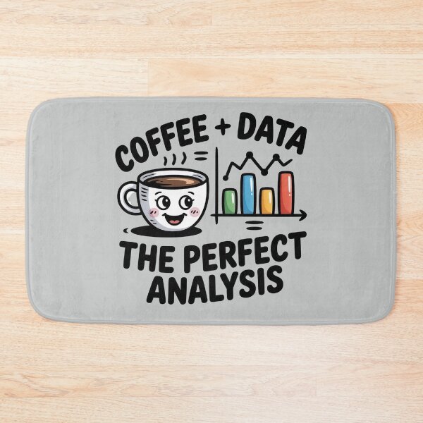 Item preview, Funny Doodle Cartoon Design for Analysts - Coffee + Data = The Perfect Analysis  designed and sold by WikaKowalczyk.