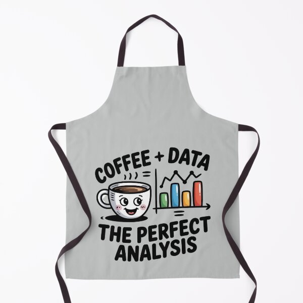 Item preview, Funny Doodle Cartoon Design for Analysts - Coffee + Data = The Perfect Analysis designed and sold by WikaKowalczyk.