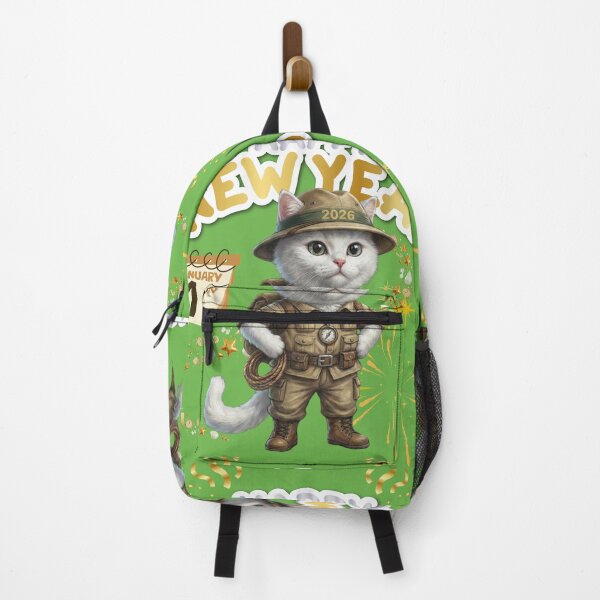 Item preview, Adventure Cat Explorer 2026 | Happy New Year Safari Kitten designed and sold by E-SarnEdge.