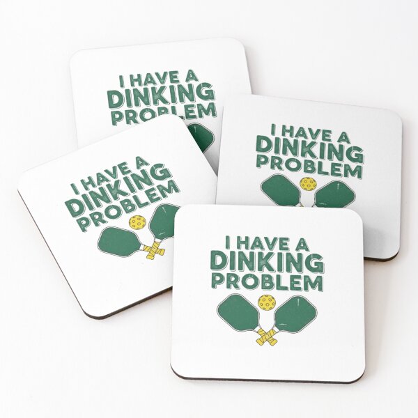 Item preview, I Have a Dinking Problem - Funny Pickleball Quote Retro Gift designed and sold by The Daily Dopamine.
