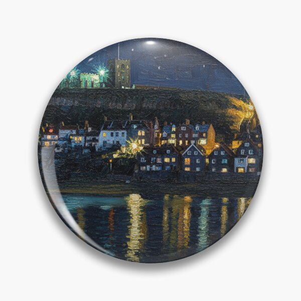 Item preview, Starry Night over Whitby - A Post Impressionist Interpretation designed and sold by VistaPainterArt.