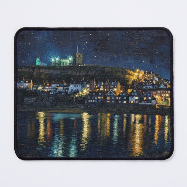 Item preview, Starry Night over Whitby - A Post Impressionist Interpretation designed and sold by VistaPainterArt.