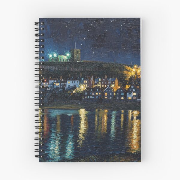 Item preview, Starry Night over Whitby - A Post Impressionist Interpretation designed and sold by VistaPainterArt.