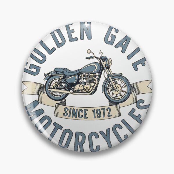 Item preview, Vintage Golden Gate Motorcycle Emblem designed and sold by DreamBuySell.