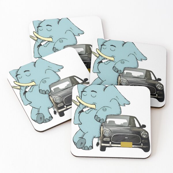 Item preview, Cute Elephant Leaning on Car designed and sold by Rangmanch.