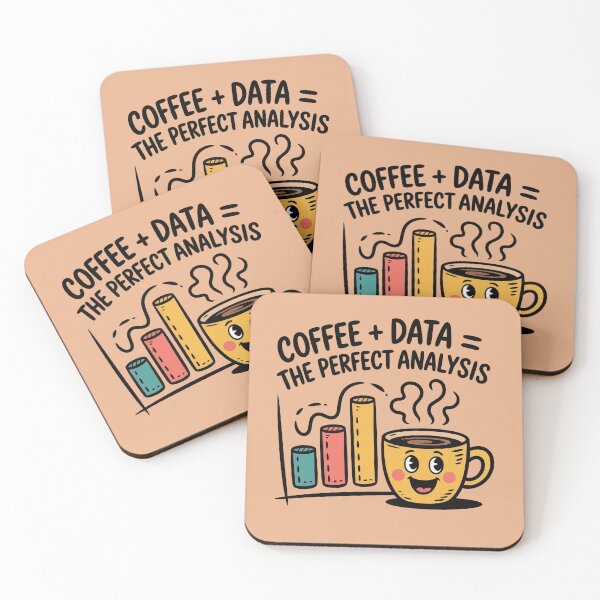 Item preview,  Funny Doodle Cartoon Design for Analysts - Coffee + Data = The Perfect Analysis  designed and sold by WikaKowalczyk.