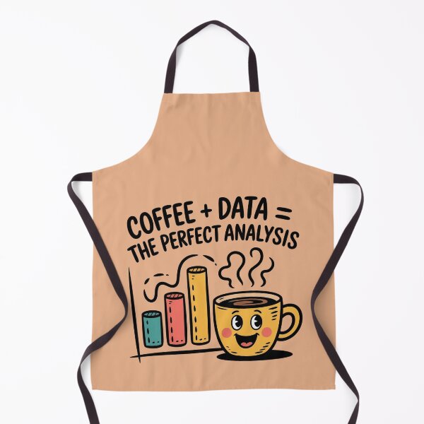 Item preview, Funny Doodle Cartoon Design for Analysts - Coffee + Data = The Perfect Analysis designed and sold by WikaKowalczyk.
