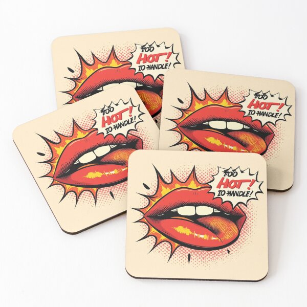 Item preview, Too Hot to Handle Retro Pop Art Lips Design designed and sold by Trueways.