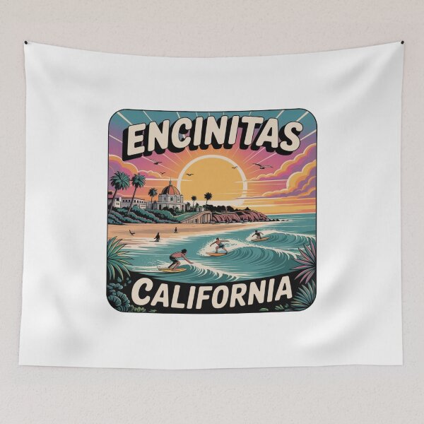 Item preview, Encinitas California Wide Beach Sunset Surf Art designed and sold by CircinusStore.