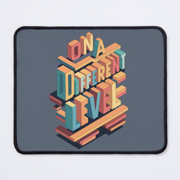 Item preview, On a Different Level – Retro Isometric Typography Graphic designed and sold by FinlayMcNevin.